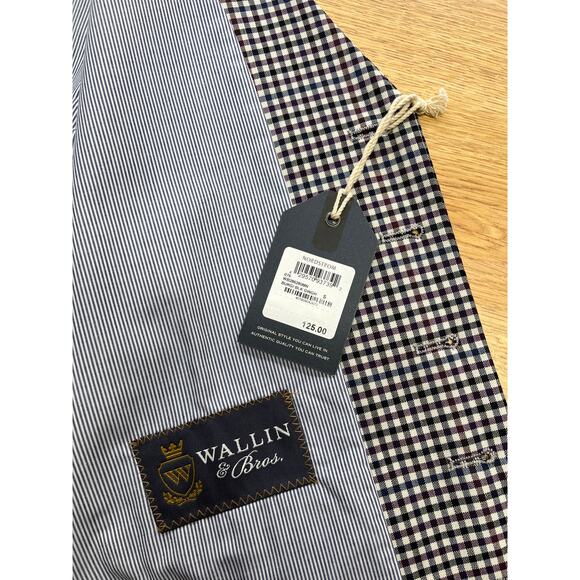 NWT Nordstrom Wallin & Bros. Wool Gingham Workwear Preppy Waistcoat Vest Size S - Picture 8 of 9